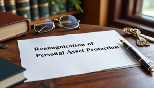 obtenez votre attestation de renonciation à la protection du patrimoine personnel en toute simplicité. guide complet et conseils pratiques pour sécuriser vos démarches légales.