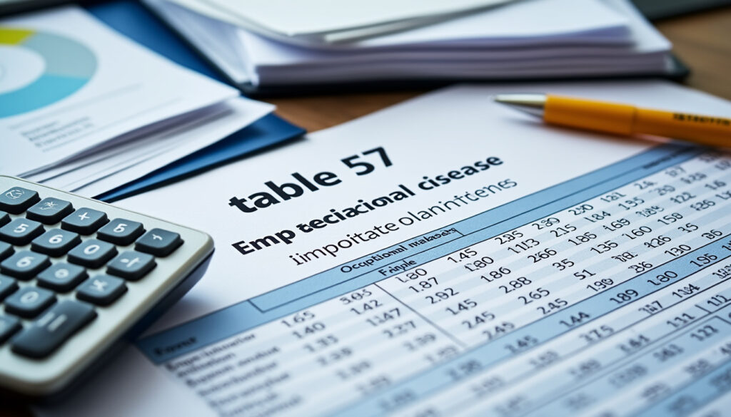 découvrez comment calculer le taux d’ipp pour maladie professionnelle avec le tableau 57, incluant les barèmes et méthodes de calcul détaillées.